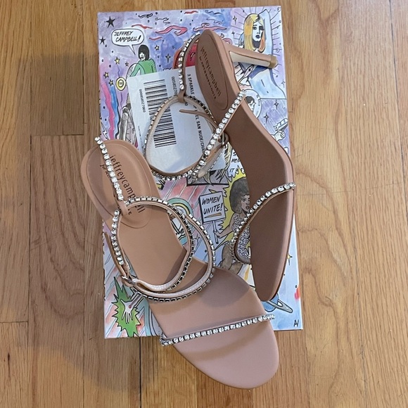JEFFREY CAMPBELL Crystal Cadeau Heels - Women’s Size 8 - NEW IN BOX - Picture 2 of 6